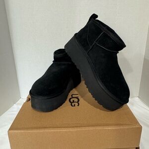 UGG Women's Black Platform Winter Boots